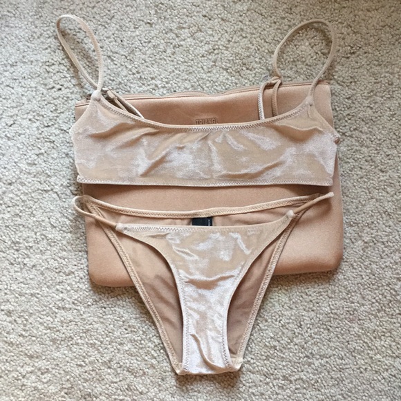 triangl swimwear Other - Triangl Raine Nude Velvet Bikini XS/XXS